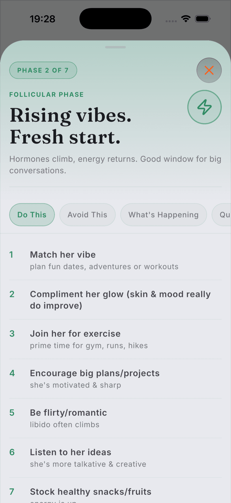 Phase detail with Do This and Avoid This tabs